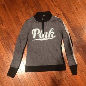 PINK sweatshirt. 3 quarter zip.